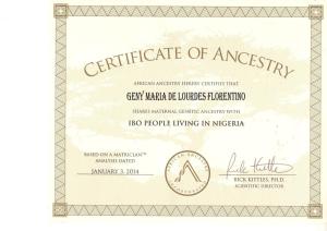 1_Certificado_African_Ancestry_Lourdes_Igbo
