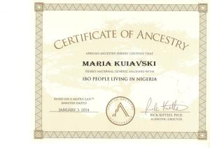 2_Certificate_African-Ancestry-Maria_Kuiavski_Igbo